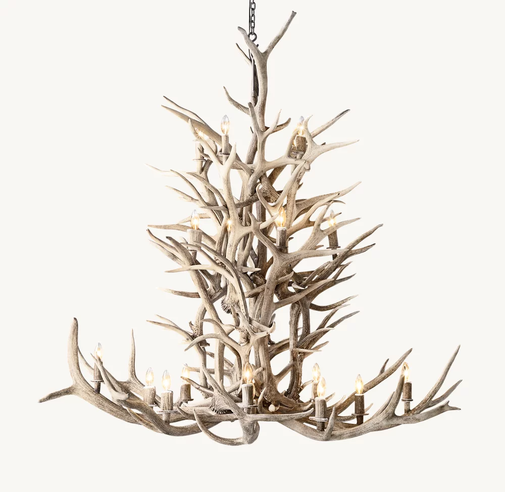 NATURAL ANTLER CHANDELIER 66