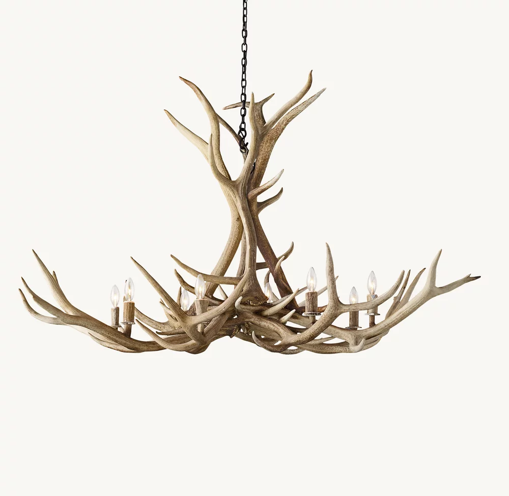 NATURAL ANTLER CHANDELIER 60