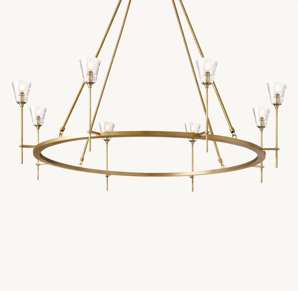 TORCHE DE VERRE ROUND CHANDELIER 58