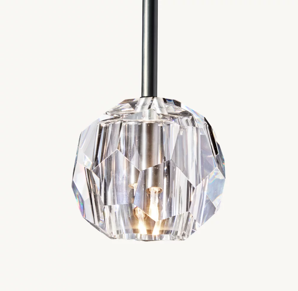 BOULE DE CRISTAL CLEAR GLASS ROD PENDANT - Image 1