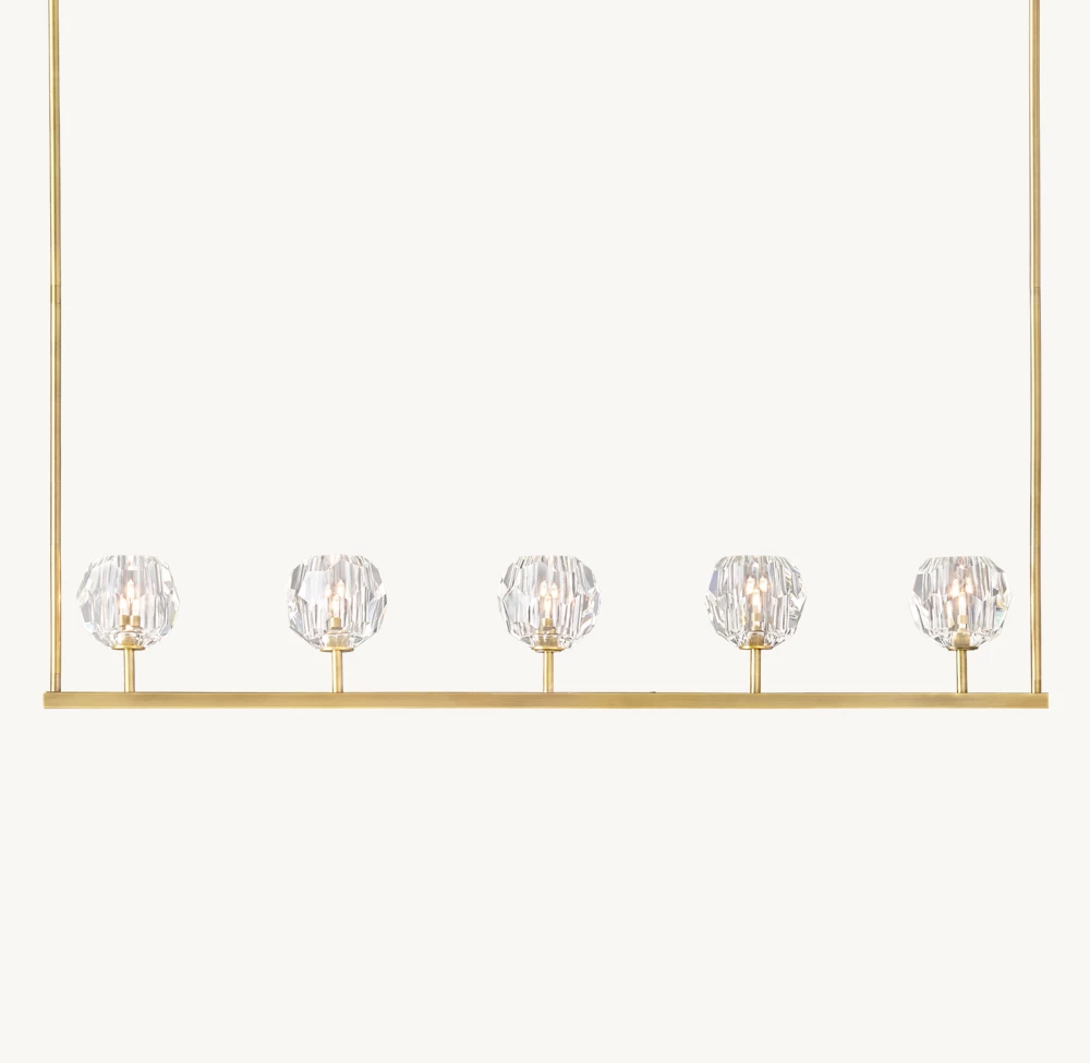 BOULE DE CRISTAL CLEAR GLASS LINEAR CHANDELIER 48