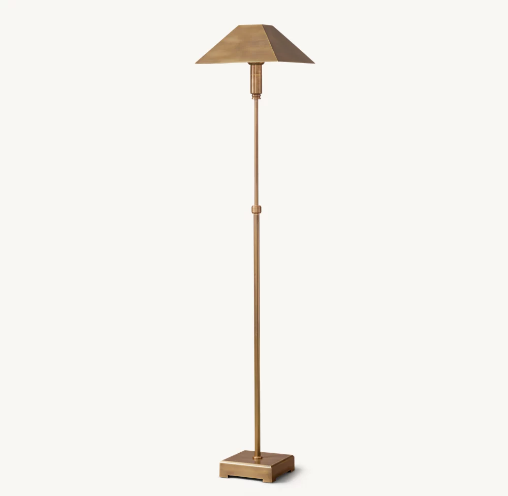PYRAMID METAL SHADE TELESCOPING FLOOR LAMP - Image 2