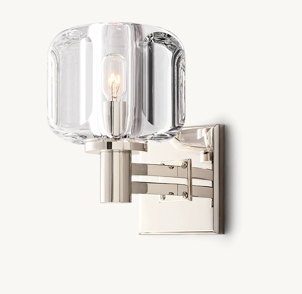 DEMARET SCONCE - Polished Nickel