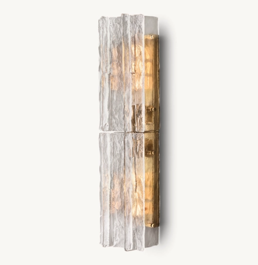 LATTICE CLEAR GLASS SCONCE