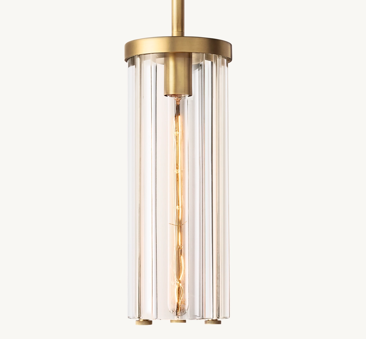 SAVILE CYLINDRICAL PENDANT - Lacquered Burnished Brass
