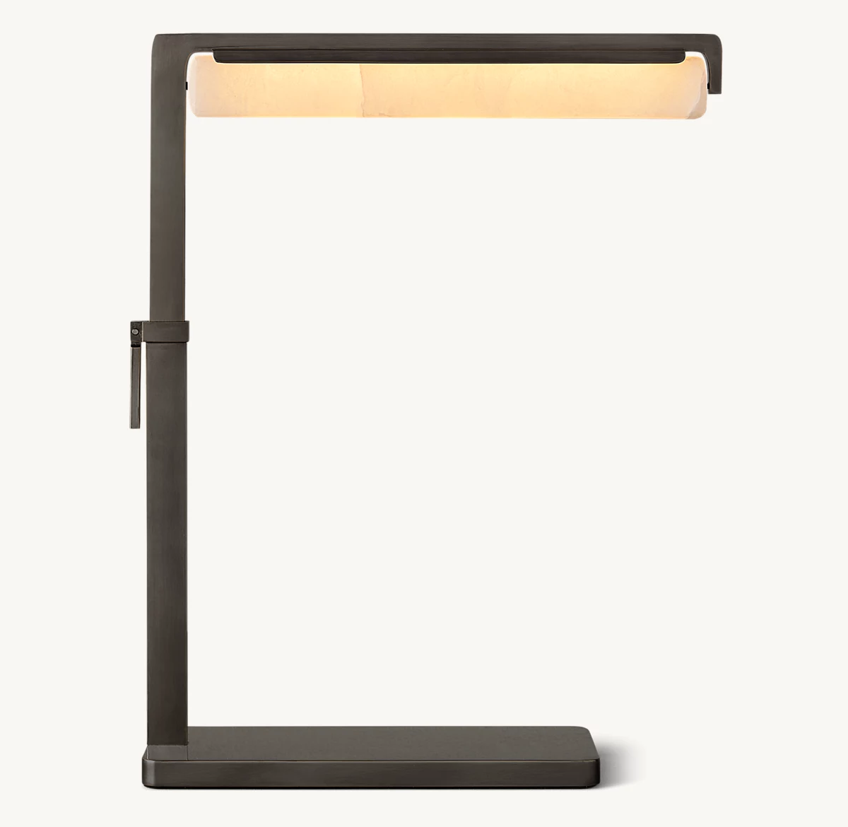 Audubon Alabaster Task Table Lamp - Bronze