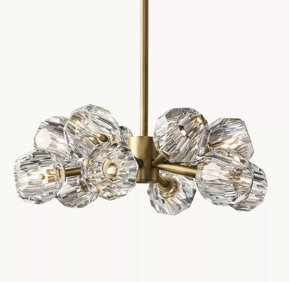 BOULE DE CRISTAL CLEAR GLASS ROUND CHANDELIER 24