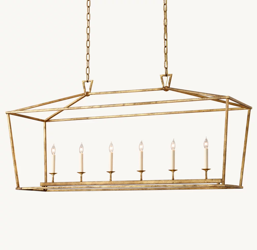 19TH C. ENGLISH OPENWORK RECTANGULAR CHANDELIER 54