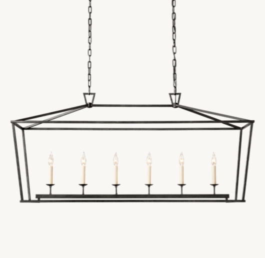 19TH C. ENGLISH OPENWORK RECTANGULAR CHANDELIER 54