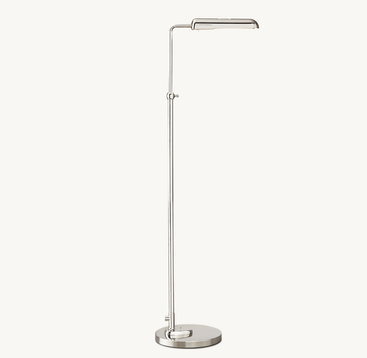 1930S PARISIAN TASK FLOOR LAMP - Polished Nickel