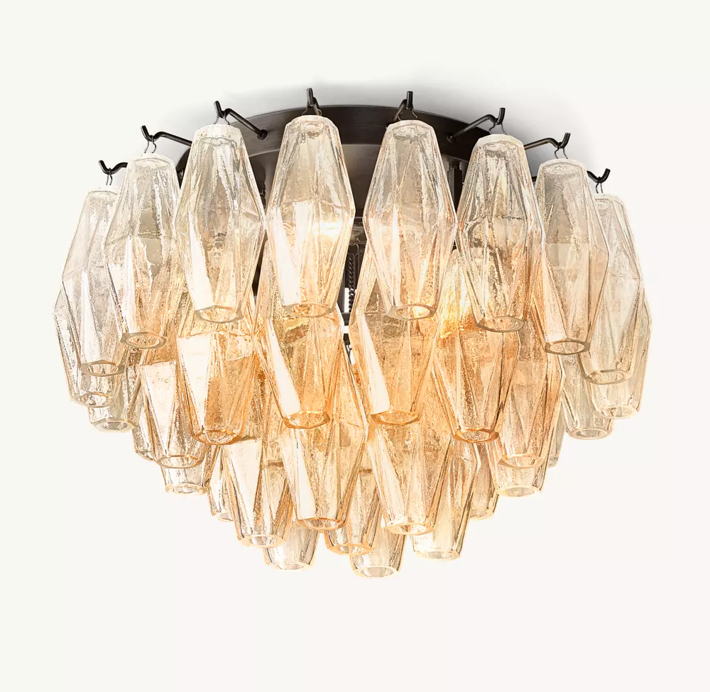 CHIARA CLEAR GLASS FLUSHMOUNT 17