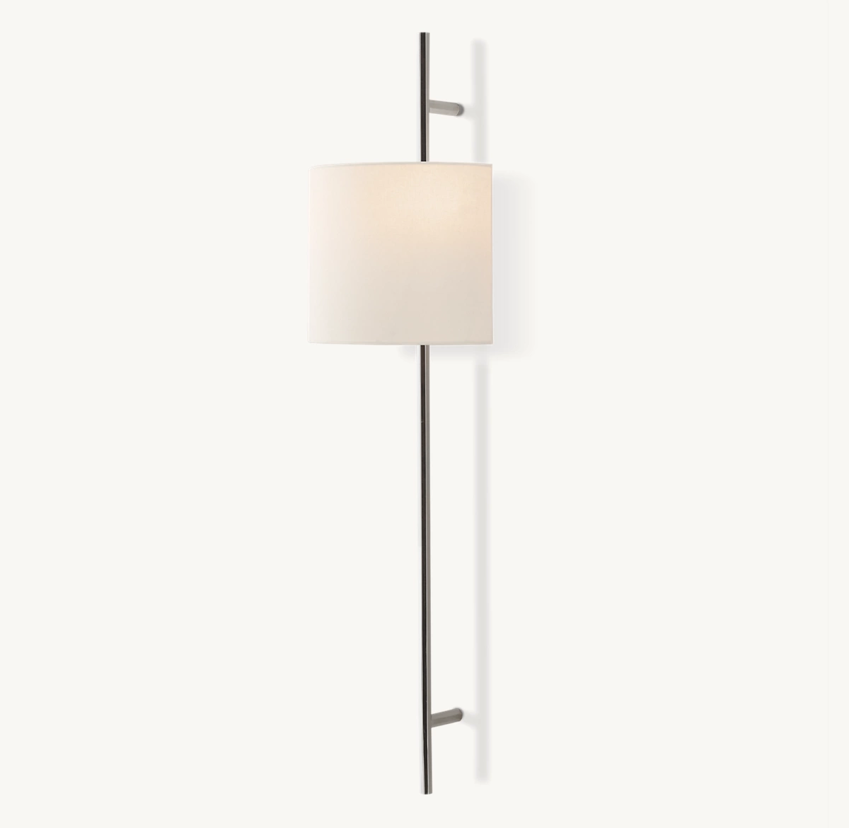 VELA OCTAGONAL BAR SCONCE - ROUND SHADE - Polished Nickel
