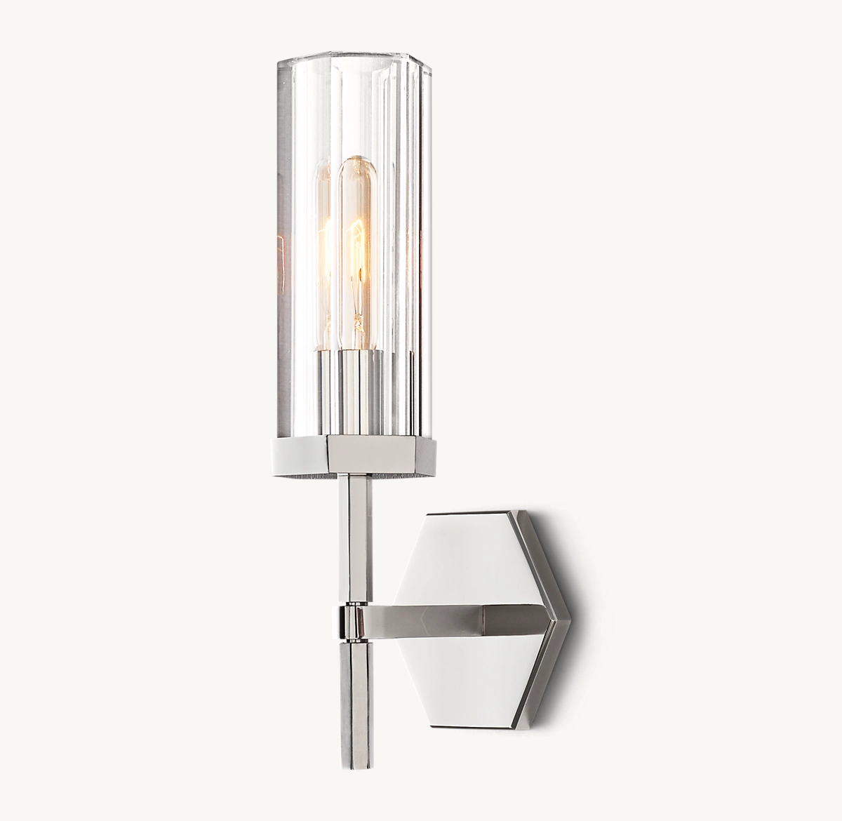 LAMBETH HEXAGONAL SCONCE - Polished Nickel