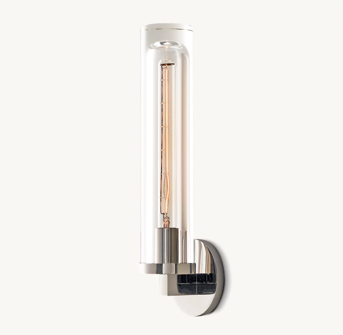 SAVILE ROUND SCONCE - Polished Nickel