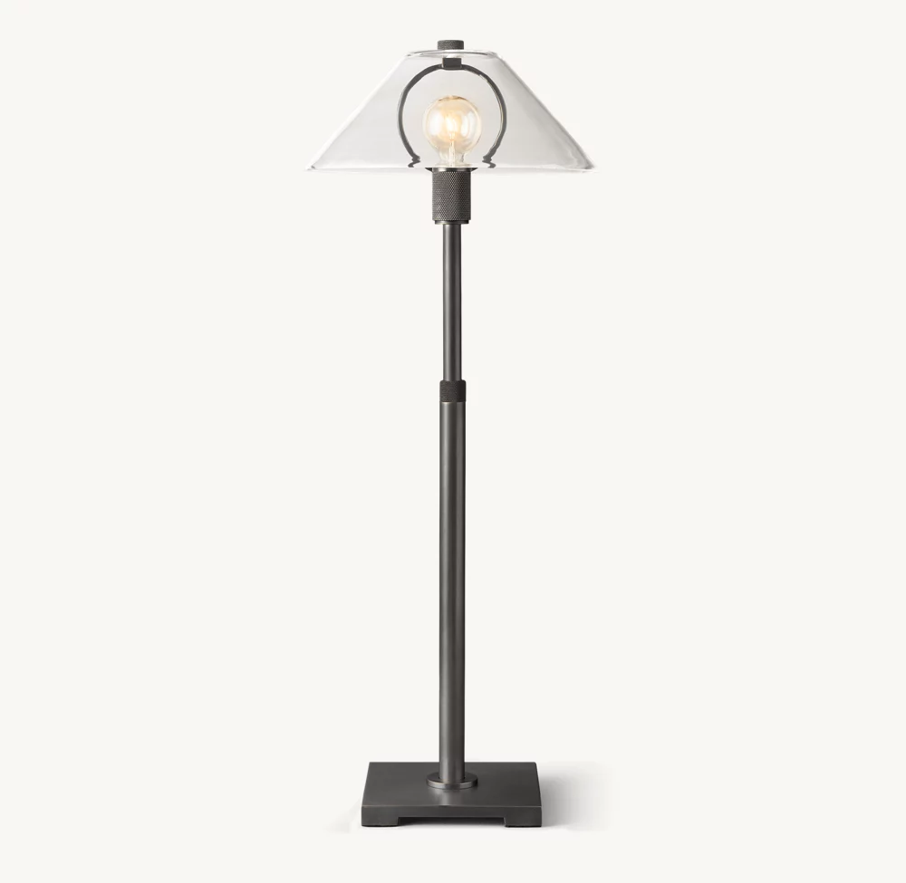 UTILITAIRE GLASS SHADE TABLE LAMP - Image 1
