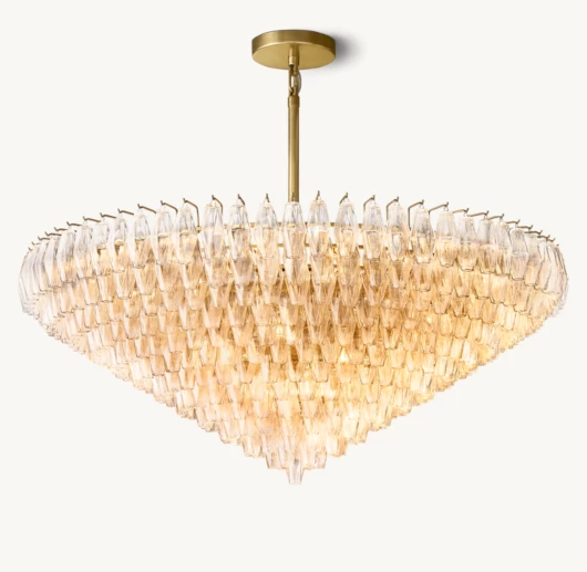 CHIARA CLEAR GLASS TIERED ROUND CHANDELIER 62