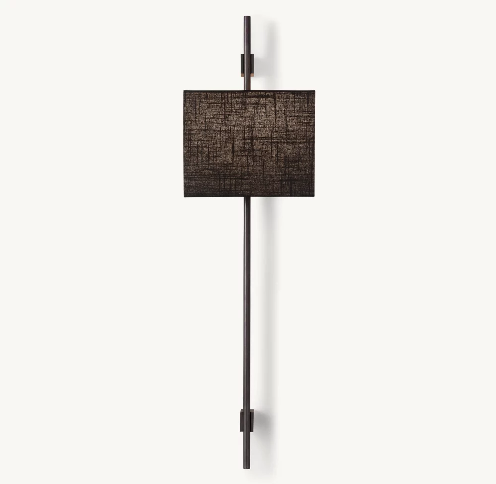 VELA ROUND BAR SCONCE - RECTANGULAR SHADE - Image 4