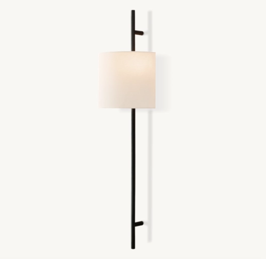 VELA OCTAGONAL BAR SCONCE - ROUND SHADE
