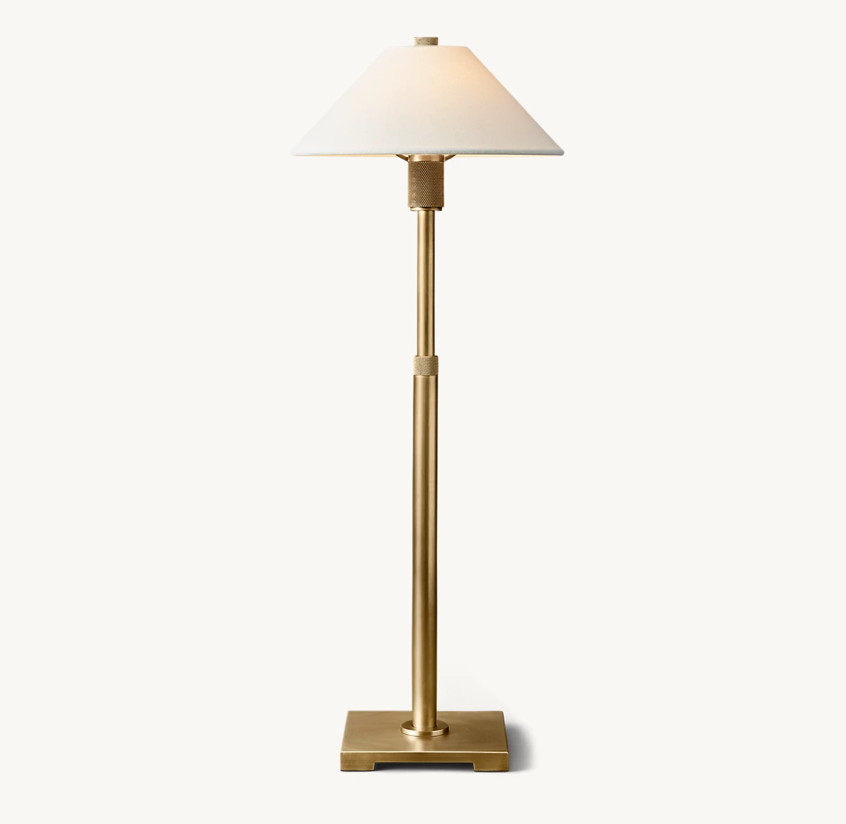 UTILITAIRE LINEN SHADE TABLE LAMP - Lacquered Burnished Brass