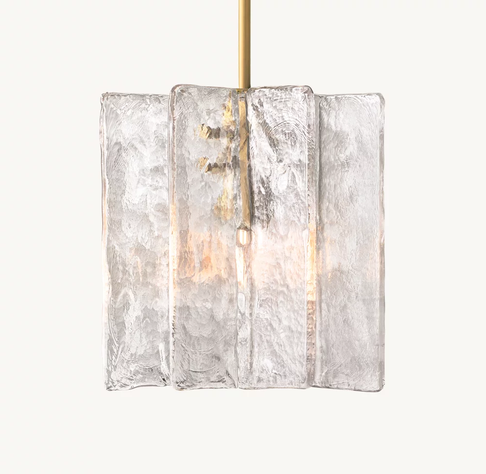 LATTICE CLEAR GLASS PENDANT - Image 1