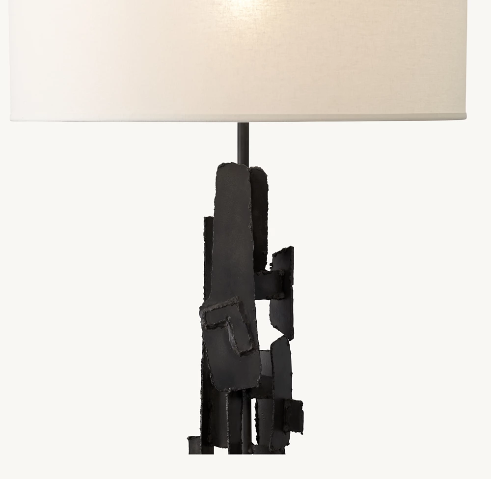 BRUTALIST TORCH-CUT BUFFET LAMP - Image 2