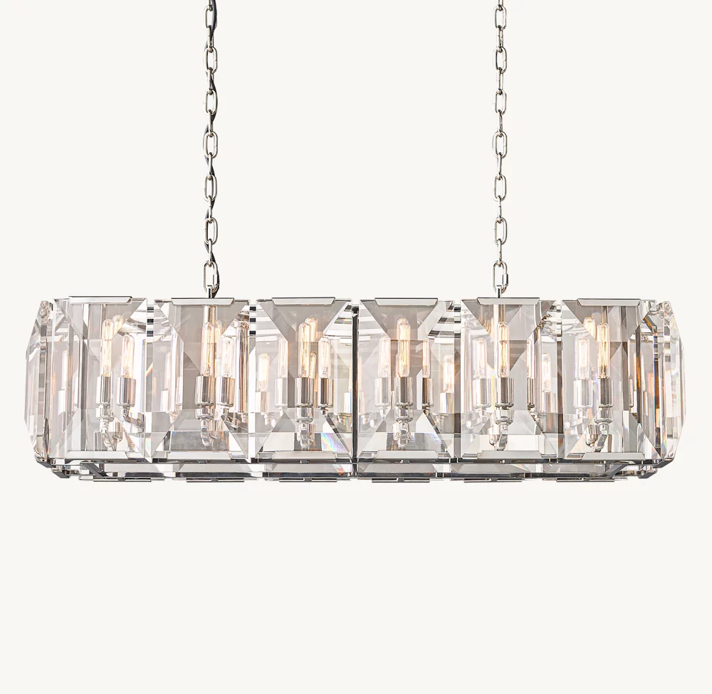 HARLOW CRYSTAL RECTANGULAR CHANDELIER 42