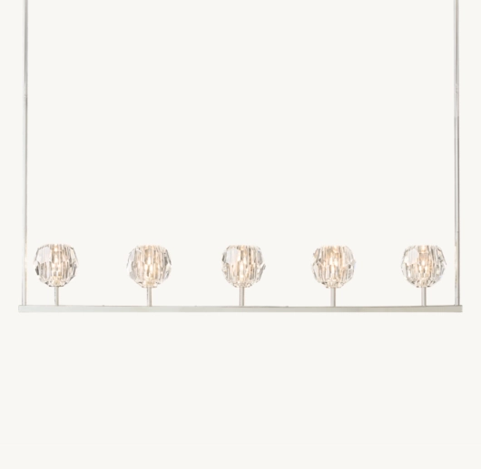 BOULE DE CRISTAL CLEAR GLASS LINEAR CHANDELIER 48