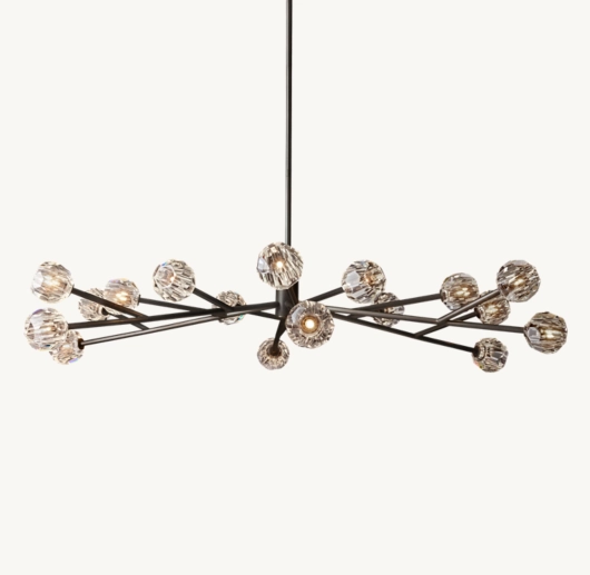 BOULE DE CRISTAL CLEAR GLASS ROUND CHANDELIER 72