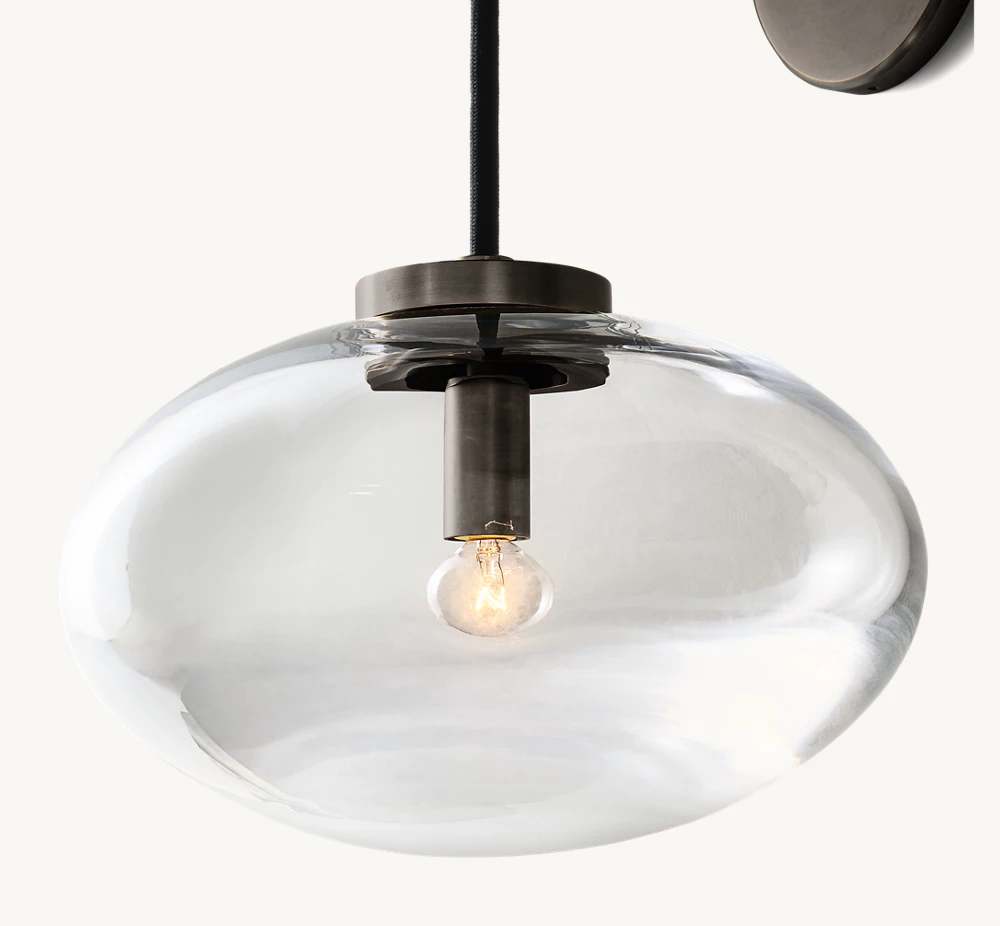 CABRETTE CLEAR GLASS SCONCE - Image 2