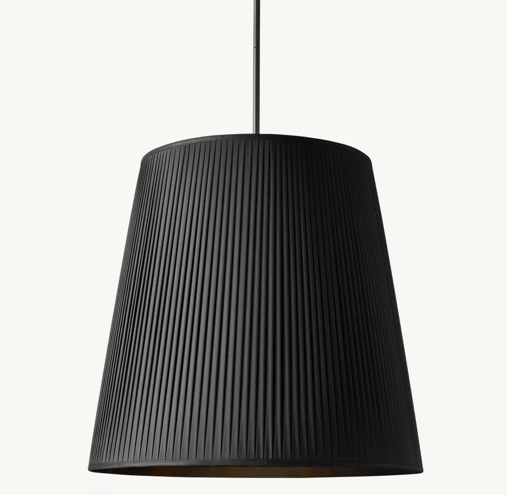REED BLACK PLEATED BARREL PENDANT - Image 2
