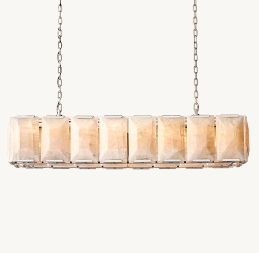 HARLOW CALCITE RECTANGULAR CHANDELIER 54
