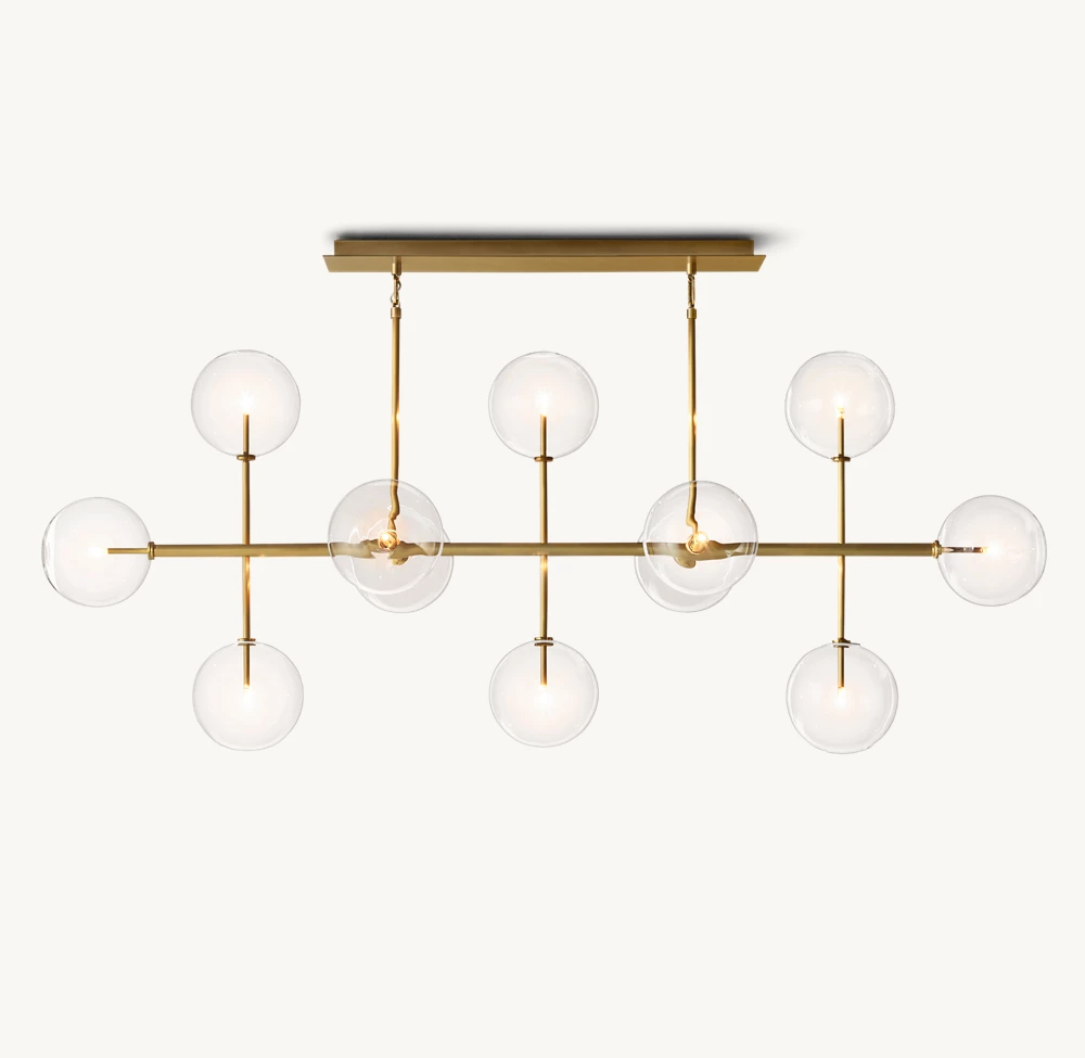 GLASS GLOBE MOBILE LINEAR CHANDELIER - Image 5