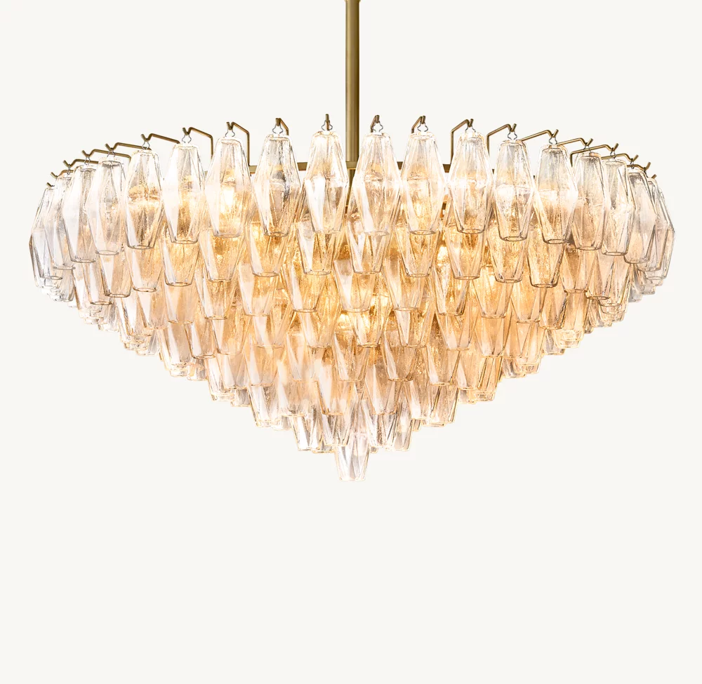 CHIARA CLEAR GLASS TIERED ROUND CHANDELIER 37