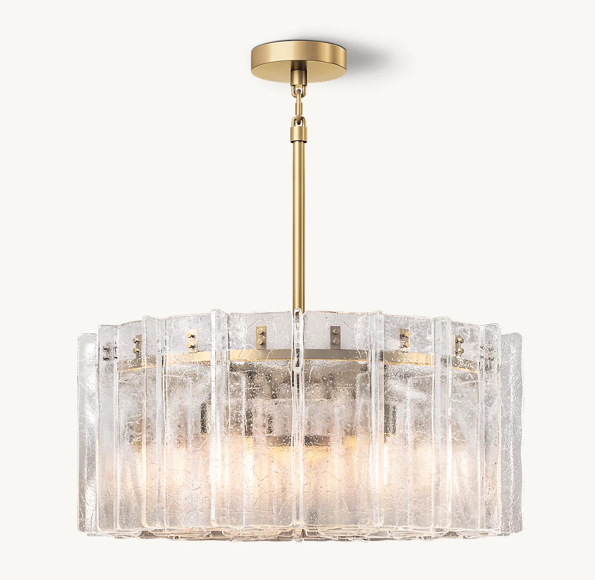 LATTICE CLEAR GLASS ROUND CHANDELIER 37