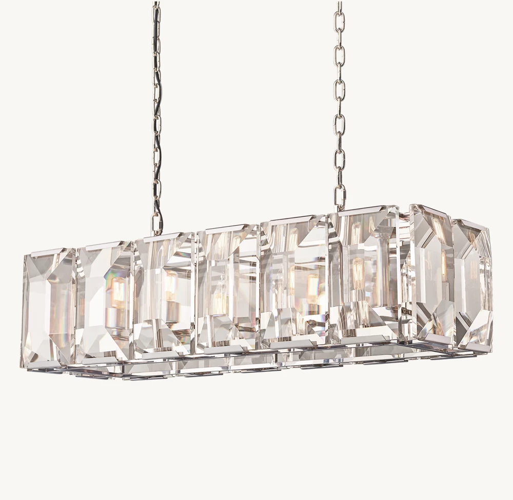 HARLOW CRYSTAL RECTANGULAR CHANDELIER 42