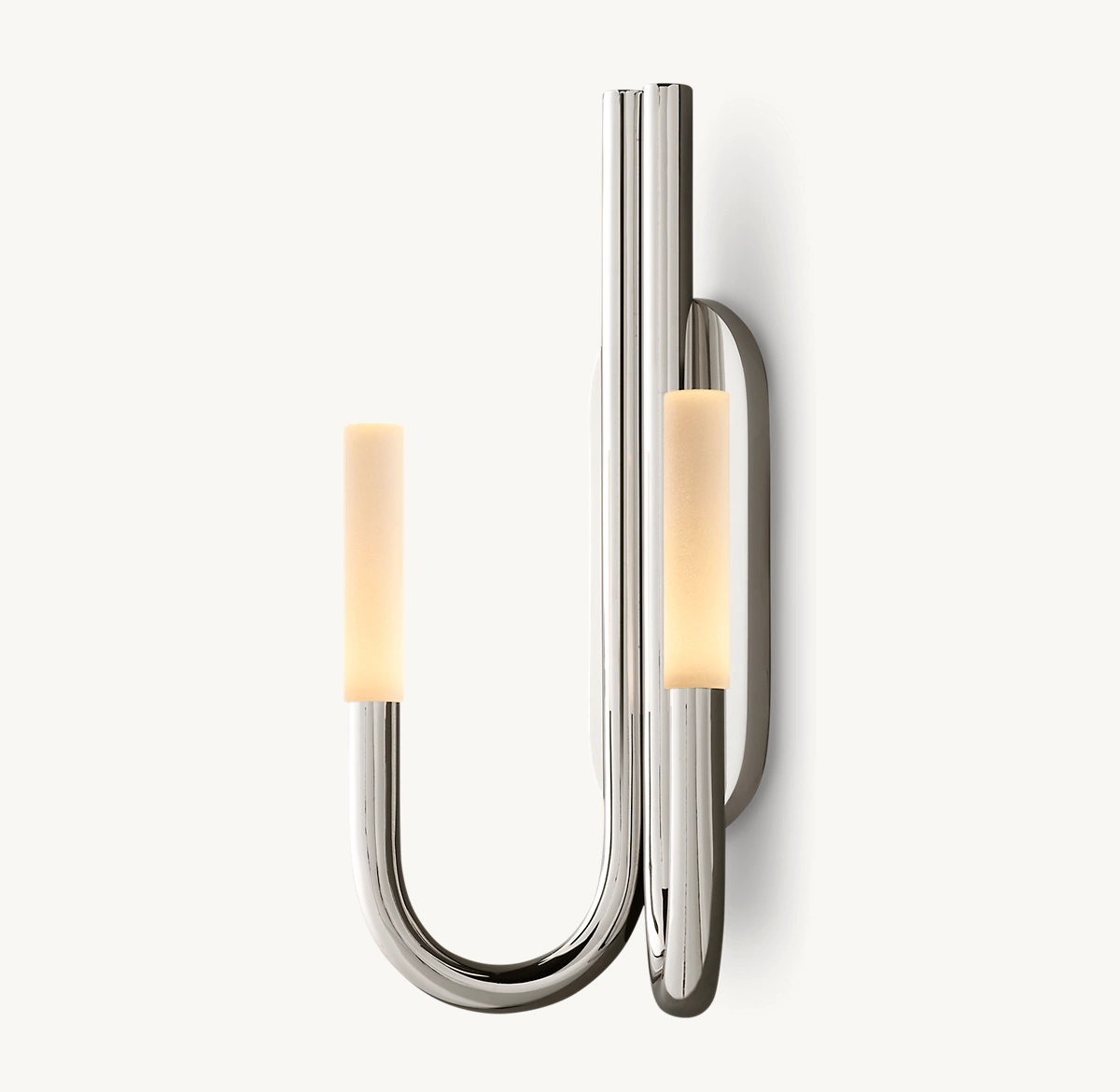 ROUSSEAU DOUBLE SCONCE - Polished Nickel