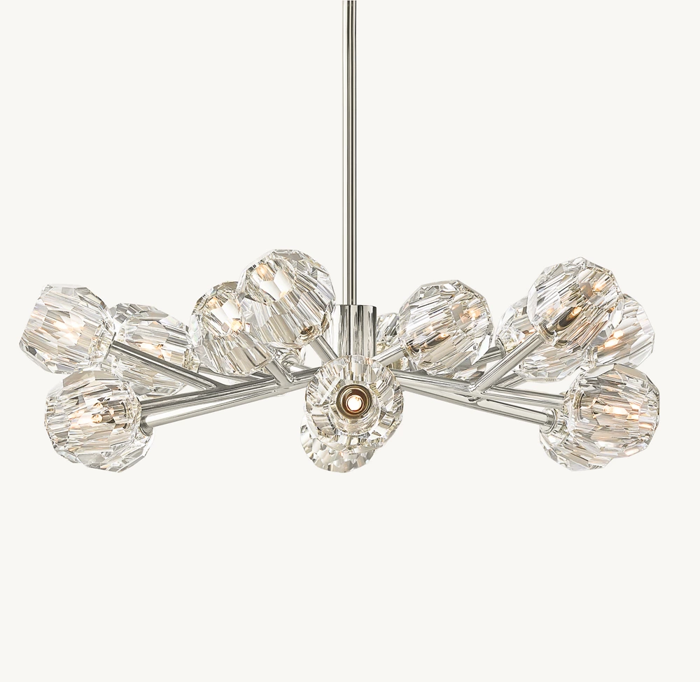 BOULE DE CRISTAL CLEAR GLASS ROUND CHANDELIER 36