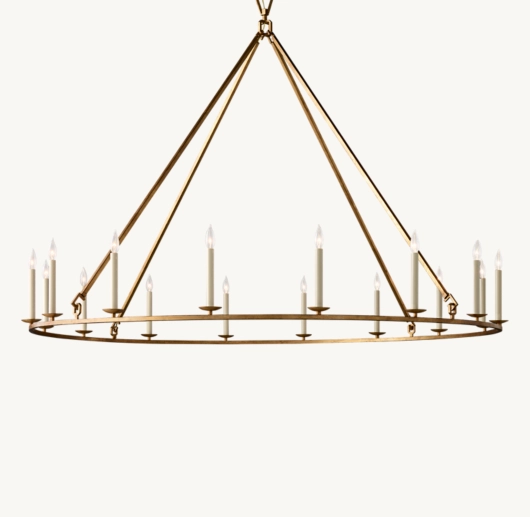 19TH C. ENGLISH OPENWORK ROUND CHANDELIER 72