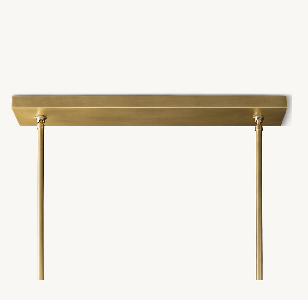 BOULE DE CRISTAL CLEAR GLASS DOUBLE LINEAR CHANDELIER 60