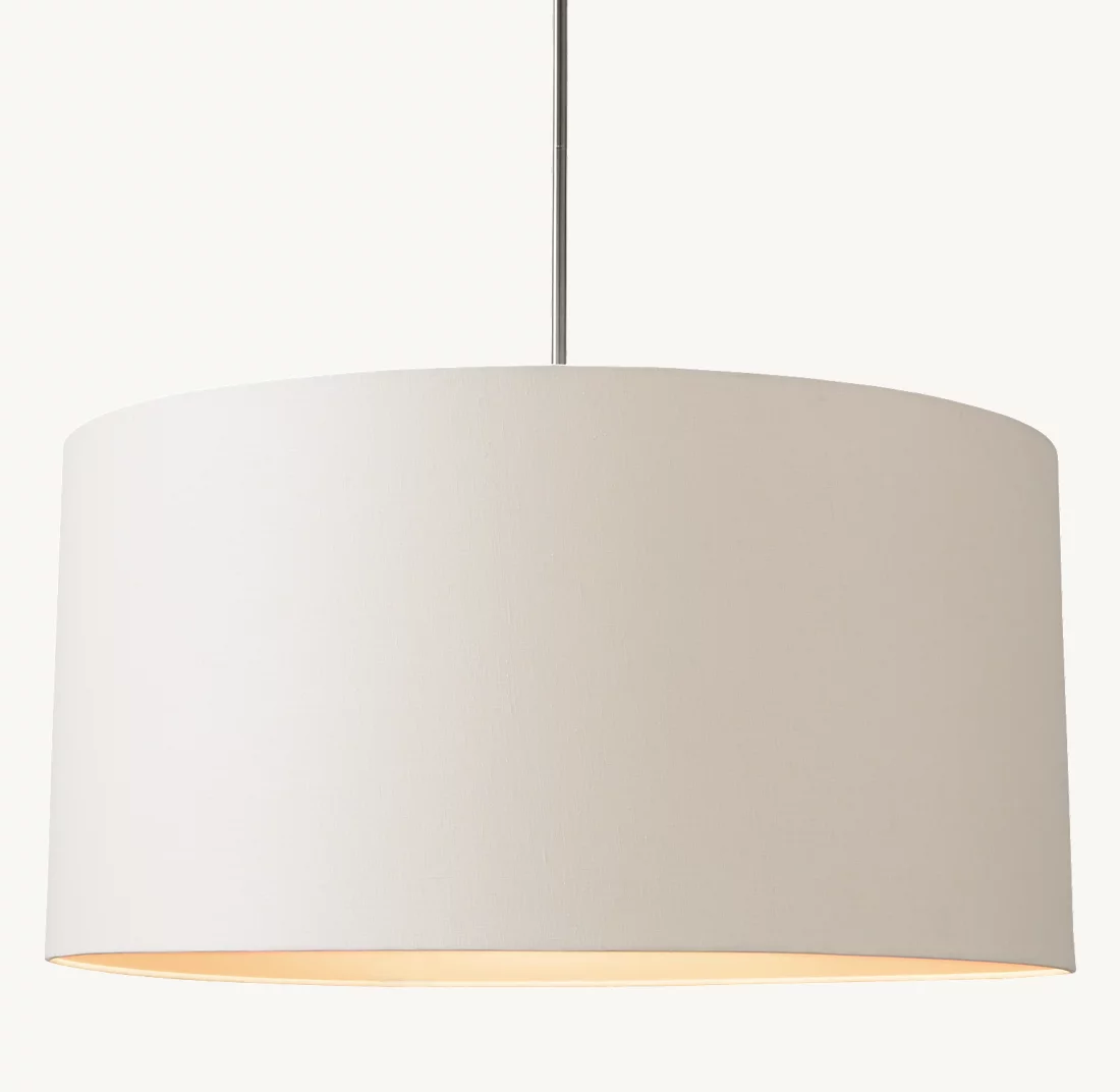 CICERO DRUM PENDANT - Finish Options, Fabric Options