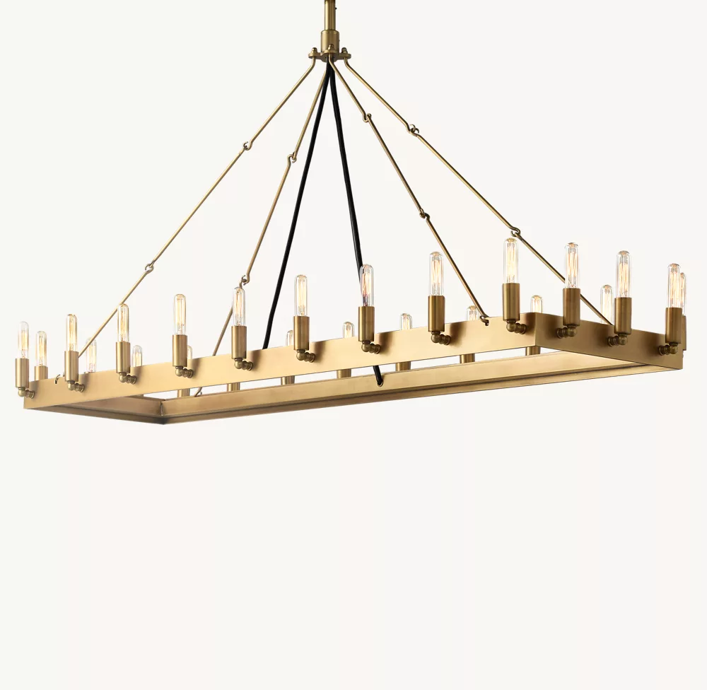CAMINO VINTAGE FILAMENT RECTANGULAR CHANDELIER 52