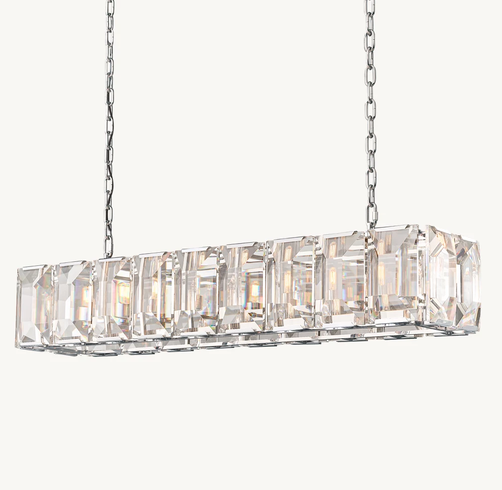 HARLOW CRYSTAL RECTANGULAR CHANDELIER 62