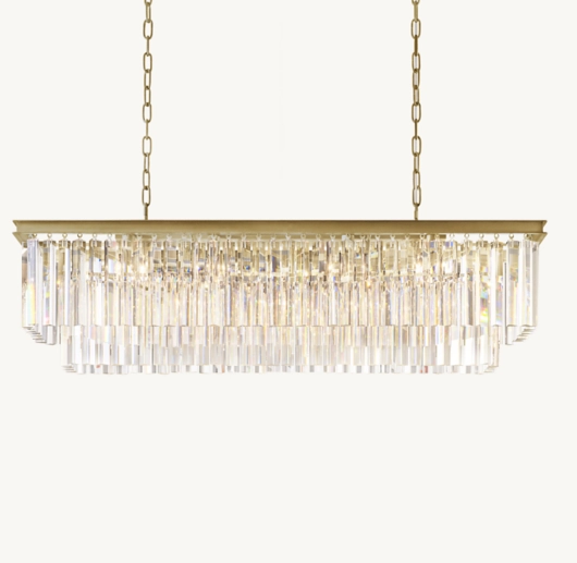 1920S ODEON RECTANGULAR CHANDELIER 49