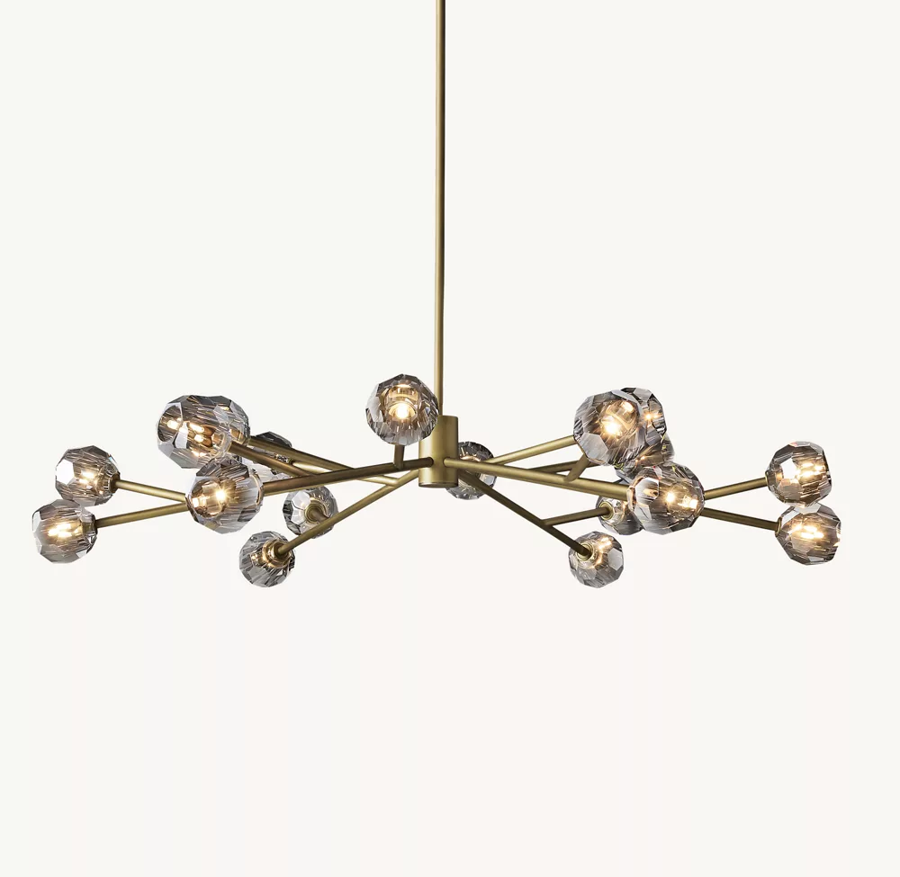 BOULE DE CRISTAL SMOKE GLASS ROUND CHANDELIER 60