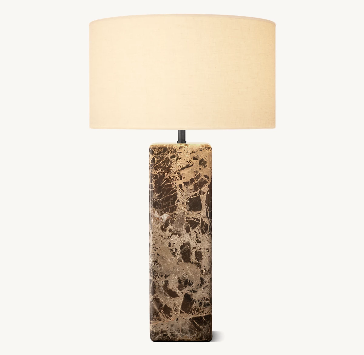 SAREZZO STONE SQUARE TABLE LAMP - Emperador