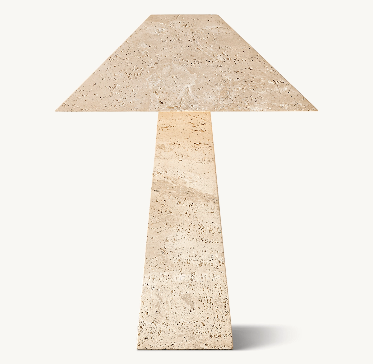 Mycena Obelisk Stone Table Lamp - Travertine