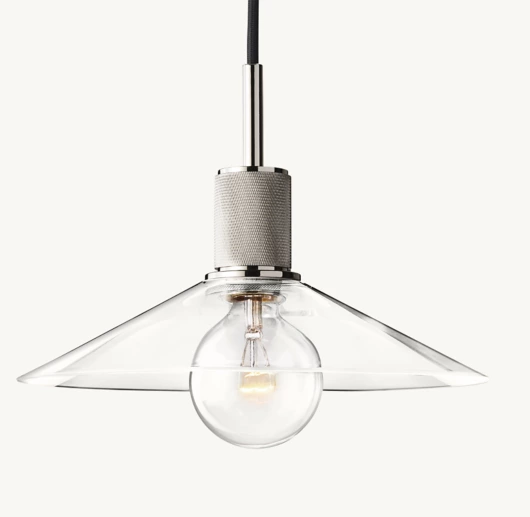 UTILITAIRE GLASS SLOPE SHADE PENDANT