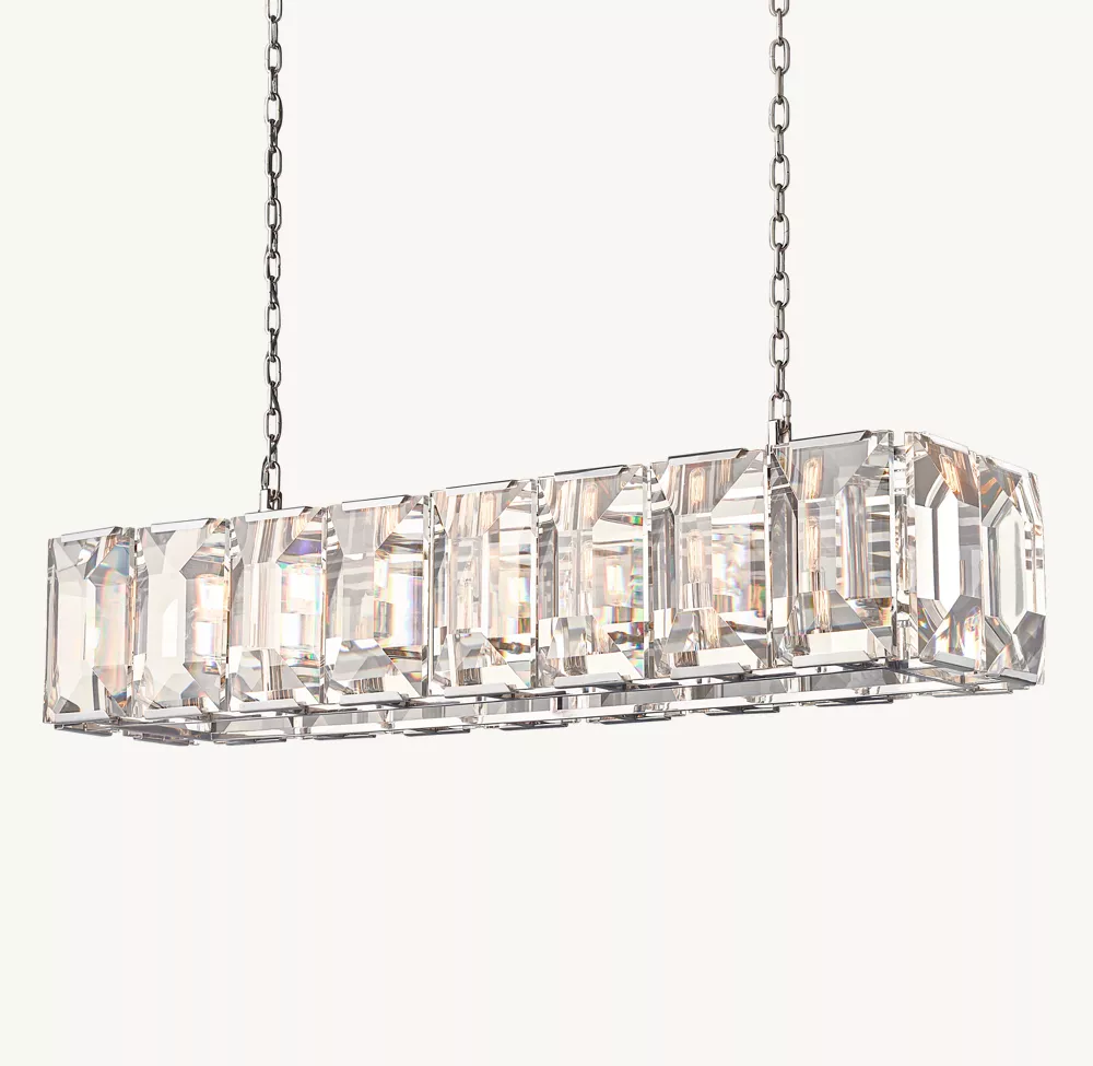 HARLOW CRYSTAL RECTANGULAR CHANDELIER 54