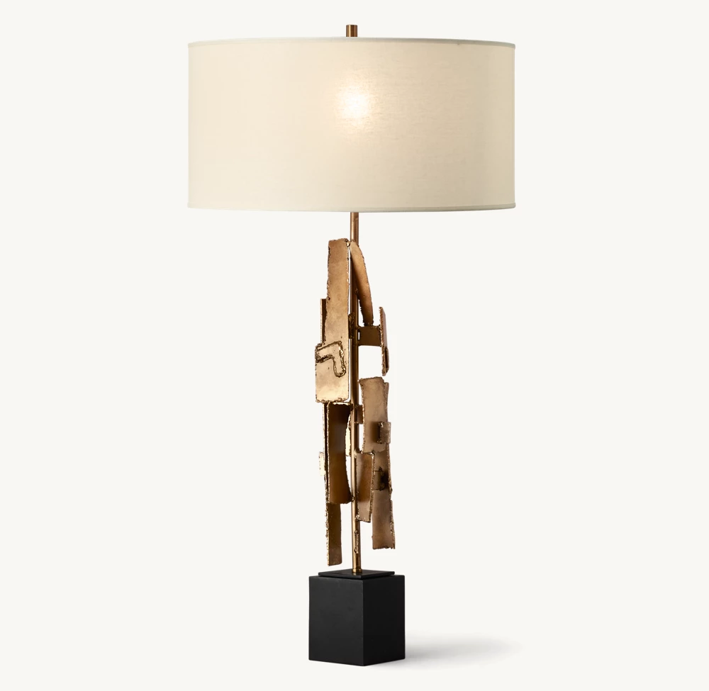 BRUTALIST TORCH-CUT BUFFET LAMP - Image 4