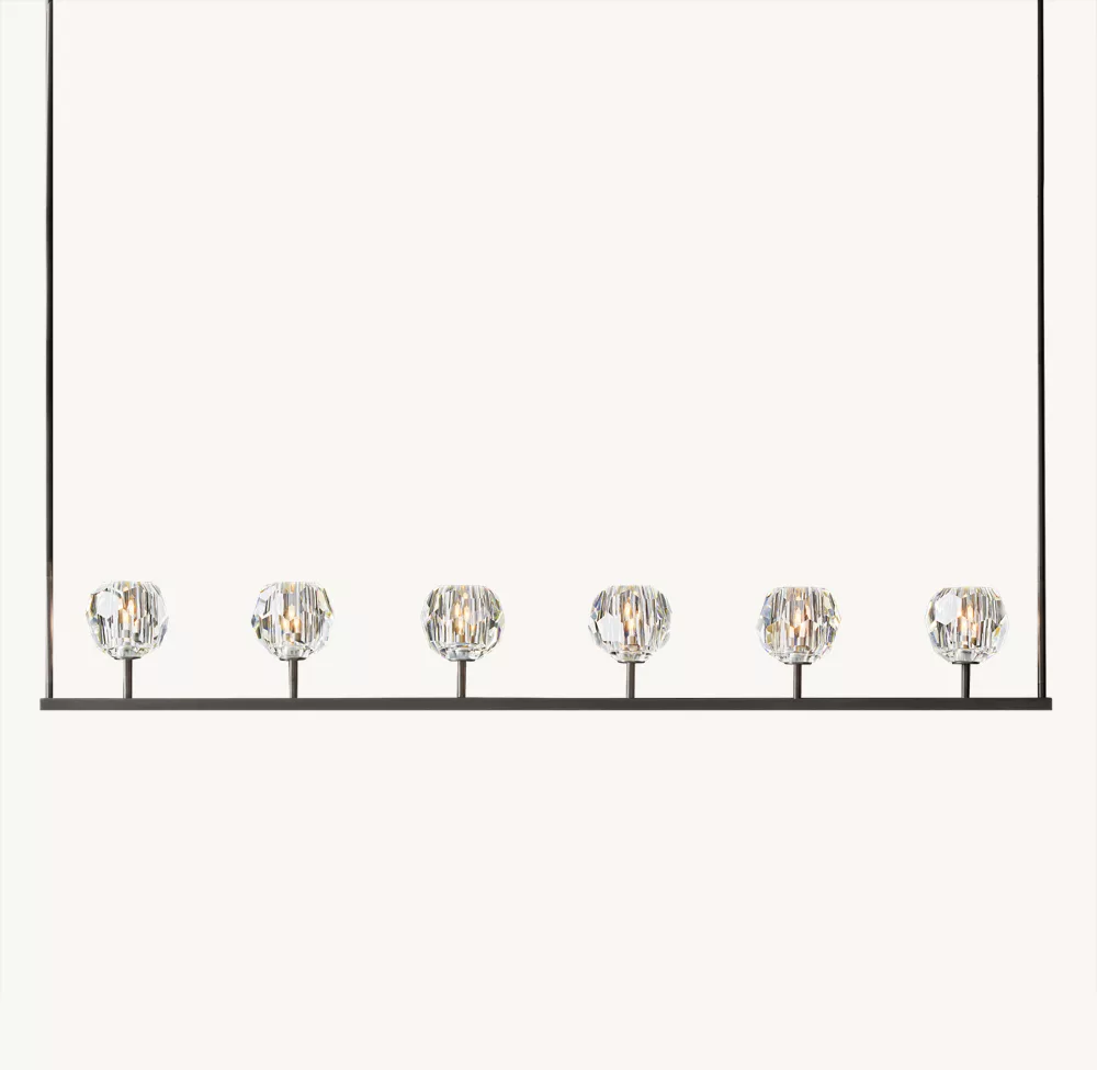 BOULE DE CRISTAL CLEAR GLASS LINEAR CHANDELIER 60